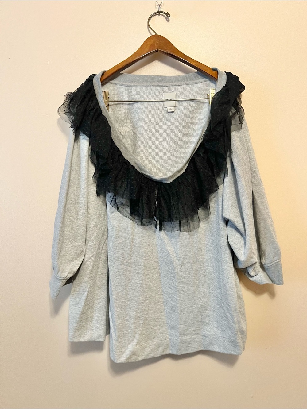 Maeve Light Gray Knit Pullover